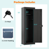8 Rifle Safe Large Gun Cabinet with Storage Shelf-Black