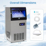 Stainless Steel Commercial Ice Maker 110 lbs/24H