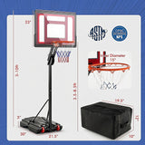 Basketball Hoop with 5-10 Feet Adjustable Height for Indoor Outdoor
