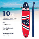 Inflatable Paddle Board with Removable Fin and Backpack-B