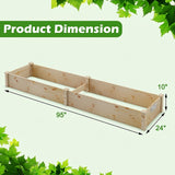 Wooden Vegetable Raised Garden Bed for Backyard Patio Balcony