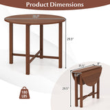 Dual Drop Leaf Dining Table for Small Spaces-Walnut