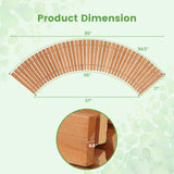 7 FT Wooden Garden Pathway with Anti-slip Surface for Gardens Patios-Natural