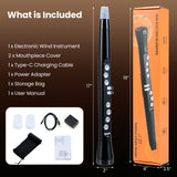 Electronic Wind Instrument Synthesizer Rechargeable Digital Saxophone-Black