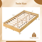 Twin/Full/Queen Size Floating Bed Frame with LED Lights for Bedroom-Twin