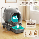 Self-Cleaning Litter Box for Multi-Cat  Senior Cats Home