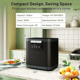 4 L Electric Composter with Lid and LED Display for Kitchen-Black