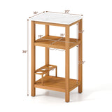 Patio Acacia Wood Storage Cabinet Patio Buffet Cabinet Bar Table