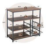 4-Tier Industrial Kitchen Baker's Rack with 2 Wire Baskets
