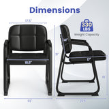 Waiting Room Guest Chairs Set of 2 Leather Office Reception Chairs-Set of 2
