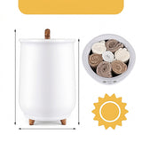 23L Large Luxury Bucket-Style Towel Warmer with Fragrant Disc Holder-White