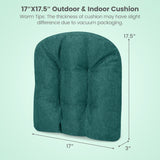 4 Pack 17.5 x 17 Inch U-Shaped Chair Pads with Polyester Cover