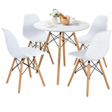 5 Pieces Table Set With Solid Wood Leg For Dining Room