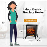 Compact Portable Space Heater with Realistic Flame Effect