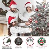 7-ft Snow Flocked Slim Artificial Christmas Fir Tree, Premium PE Artificial Christmas Tree