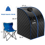 Portable Personal Far Infrared Sauna with Heating Foot Pad and Chair