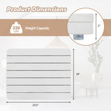 Waterproof HIPS Bath Spa Shower Mat with Non Slip Foot Pads-White