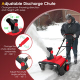 20 Inch 120V 15Amp Electric Snow Thrower with 180¡ã Rotatable Chute