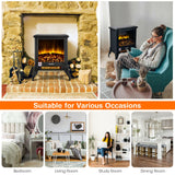 Compact Portable Space Heater with Realistic Flame Effect