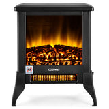 Compact Portable Space Heater with Realistic Flame Effect
