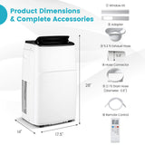13000 BTU(Ashrae) Portable Air Conditioner with App and Heater