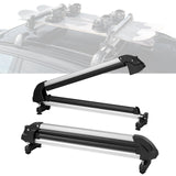 Ski and Snowboard Roof Rack, 31.7-Inch Universal Ski Rack for Car Roof Fit Most Crossbars, Carry up to 6 Pairs of Skis or 4 Snowboards, Aluminum Snowboard Ski Rack with Lock  Rubber Padding