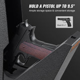 Mounted Gun Safe for Pistols, Biometric Gun Safe with Three Quick Access Ways of Fingerprints, Passwords and Keys, Handgun Safe for 1 Pistol for Home, Bedside, Nightstand, Wall