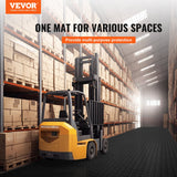 Garage Tiles Interlocking, 12 x 12 x 0.53 inch 50 Pack Garage Floor Covering Tiles, Non-Slip Double-Sided Texture Garage Flooring Tiles, for Garages, Basements, Repair Shops, Black