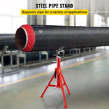 V Head Pipe Stand 1/8\in-12\in Capacity,Adjustable Height 28\in-52?,Pipe Jack Stands 2500 lb. Load Capacity,Portable Folding Pipe Stands, Carbon Steel Body More Durable