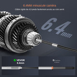 Two-Way Articulating Borescope with Light, Inspection Camera with 0.25in Lens, 5in IPS HD Screen, Flexible Mechanic Fiber Optic Snake Scope Cam for Wall Automotive Engine Inspect-4.9FT