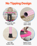 36in Kids Trampoline, 3FT Indoor Outdoor Trampoline, Foldable Mini Trampoline with Handle, Rebounder Trampoline for Toddlers, Birthday Gift for 3+ Years Children, Boys Girls for Fun, Pink