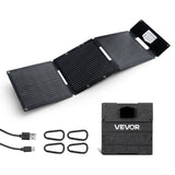 30W Foldable Solar Panel Charger, 16BB N-Type Monocrystalline Solar Panel 24% Efficiency, Ultra-Light Portable with USB-A, USB-A (QC3.0)  Type-C Ports for Camping, Backpacking, Phones, Tablets