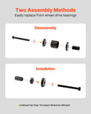 Wheel Bearing Press Kit, 23 PCS FWD Bearing Puller Tools, for Front Wheel Drive Bearing Removal and Installation, Wheel Bearing Tool with Sliding Screw, Bushings, Sleeve Plates, Storage Case