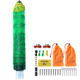 Electric Fence Netting, 48in H x 168 L, PE Net Fencing Kit with Posts  Double-Spiked Stakes, Utility Portable Mesh for Chickens, Ducks, Geese, Rabbits, Used in Backyards, Farms, and Ranches