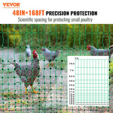 Electric Fence Netting, 48in H x 168 L, PE Net Fencing Kit with Posts  Double-Spiked Stakes, Utility Portable Mesh for Chickens, Ducks, Geese, Rabbits, Used in Backyards, Farms, and Ranches
