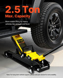 Floor Jack, 2.5 Ton Low Profile Floor Jack, Heavy-duty Steel Racing Floor Jack With Single Piston Lift Pump, Floor Jack Lifting Range 3.35in-14.96in