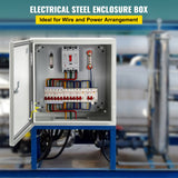 NEMA Steel Enclosure, 12 x 12 x 8 NEMA 4X Steel Electrical Box, IP66 Waterproof  Dustproof, Outdoor/Indoor Electrical Junction Box, with Mounting Plate