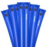 Pool Cover Water Bags, 5 Packs 10 Ft, Double Chamber Pool Cover Water Tubes, 0.4mm Thick PVC Bags Weights with Leakproof Screw Cap, for Inground Swimming-Pool Covers Winter Closing, Blue