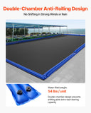 Pool Cover Water Bags, 5 Packs 10 Ft, Double Chamber Pool Cover Water Tubes, 0.4mm Thick PVC Bags Weights with Leakproof Screw Cap, for Inground Swimming-Pool Covers Winter Closing, Blue