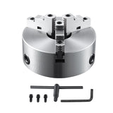 3-Jaw Lathe Chuck, 8, Self-Centering Lathe Chuck, 0.16-8 in/4-200 mm Clamping Range with T-key Fixing Screws Hexagon Wrench, for Lathe 3D Printer Machining Center Milling Drilling Machine