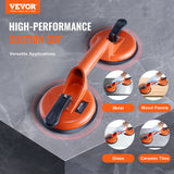 Glass Suction Cup, 4.7in 2 Pack 330 lbs Load Capacity, Vacuum Suction Cup with Aluminum Handle, Heavy Duty Industrial Suction Cup Lifter Tool for Glass, Granite, Tile, Metal, Wood Panel Lifting