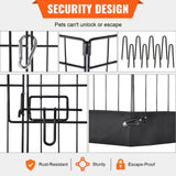 Dog Playpen, 8 Panels Foldable Metal Dog Exercise Pen with Top Cover and Bottom Pad, 24in H Pet Fence Puppy Crate Kennel, Indoor Outdoor Dog Pen for Small Medium Pets, for Camping, Yard