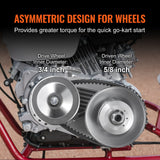 Drive Clutch, 2-8HP Engine, 2000 RPM High-Strength Drive Clutch with Asymmetric Designed Wheels  Robust Rubber Belt, Sturdy  Durable Clutch with Full Accessories, Fit for Various Engines