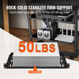 2PCS 1U Server Rack Shelf, 10in/254 mm Depth, 50 lbs Max Load Capacity Vented Cantilever or Wall Mount Rack Mount Shelf with Tray, Good Air Circulation for 19in Network Cabinet or Equipment Rack