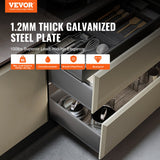 6 Pairs of 21 Inch Drawer Bottom Side Mount Rails, Heavy Duty Full Ball Bearing Extension Steel Track, Soft-Close Noiseless Guide Glides Cabinet Kitchen Runners with Locking Mechanism, 100 Lbs