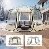 Pop up Bubble Tent, 12 x 11.1 ft Waterproof  UV-Resistant, Clear Camping Tent Shelter, Outdoor Garden Dome Igloo Tents with Windows, 540 Panoramic View, for 10-12 Persons Patio Backyard
