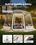 Pop up Bubble Tent, 12 x 11.1 ft Waterproof  UV-Resistant, Clear Camping Tent Shelter, Outdoor Garden Dome Igloo Tents with Windows, 540 Panoramic View, for 10-12 Persons Patio Backyard