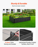 Metal Raised Garden Bed, 6.7 x 3 x 1.5 ft Outdoor Galvalume Planter Garden Box, Open Bottom Design, Large Planter Raised Bed for Growing Vegetables, Flowers, Herbs, and Succulents, Gray