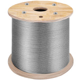 T316 1x19 Stainless Steel Cable 1/8in Cable Rail Wire Rope Aircraft Cable 984FT