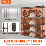 Storage Shelving Unit, 5-Tier Adjustable, 2000 lbs Capacity, Heavy Duty Garage Shelves Metal Organizer Wire Rack, Black, 60in L x 24in W x 78in H for Kitchen Pantry Basement Bathroom Laundry Closet